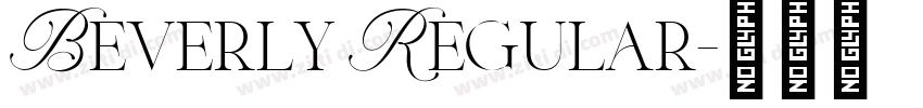 Beverly Regular字体转换